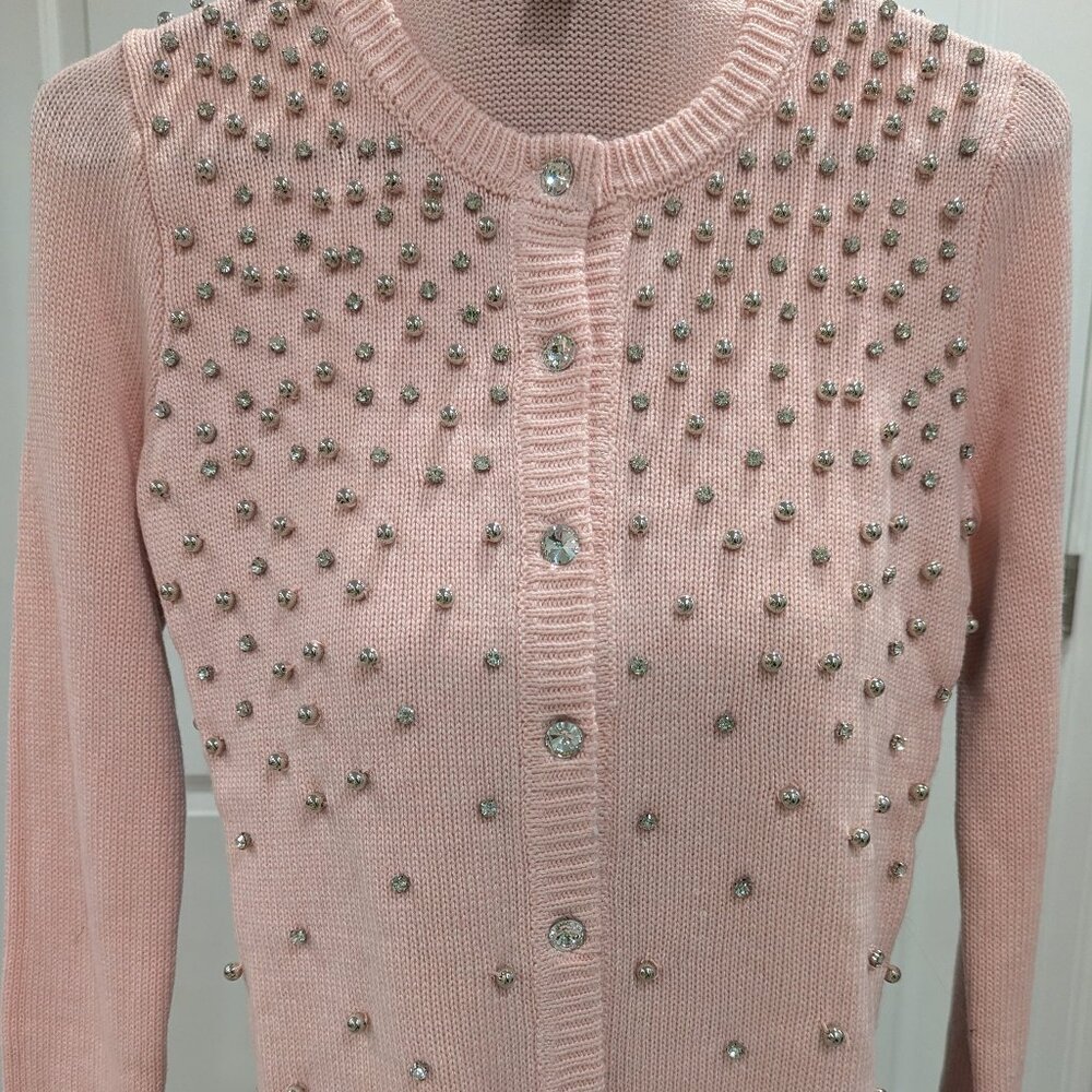 Boston Proper Blush Pink Embellished Sweater XXS